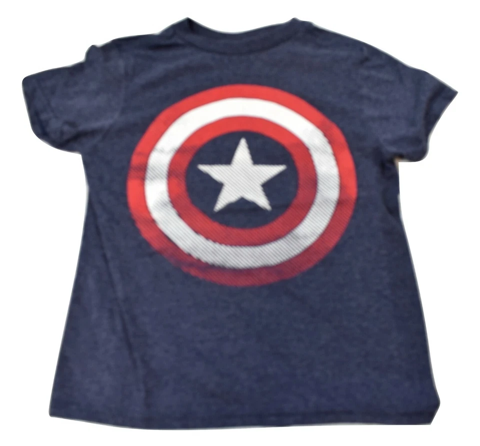 Marvel Youth Boys Captain America Shield Tee Shirt New XS(4-5) - Image 1 of 1