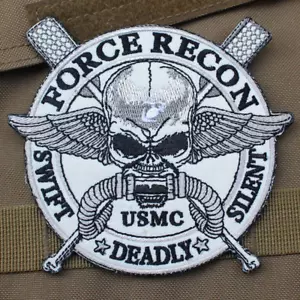 Force Recon USMC Totenkopf Haken und Schleife taktischer Moral Aufnäher KOSTENLOSER USA-VERSAND VERSAND - Bild 1 von 1