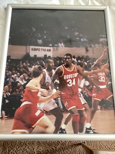 HAKEEM OLAJUWON Houston Rockets Autographed Framed Photo-Authentic-COA - Picture 1 of 12
