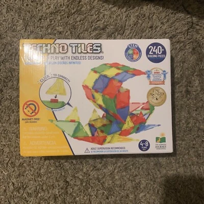 Techno Tiles 240+ Piece 3D Build & Play International STEM Product Learning NEW - Image 1 of 3