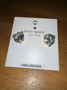 Kate Spade Gumdrop Rise and Shine Studs Clear Cubic Zirconia Bridal Earrings - Picture 1 of 4