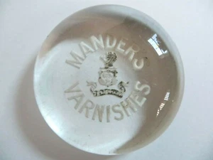 Antiker MANDER'S Lack GLAS Briefbeschwerer~20er~30er Jahre Vintage~guter Zustand - Bild 1 von 2