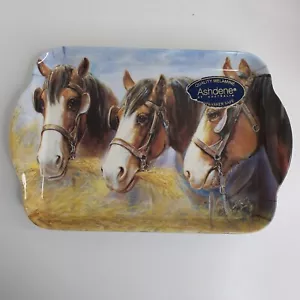 Ashdene Scatter Tray Horse Brown Horses Eating Hay 14cm x 18cm - Bild 1 von 6