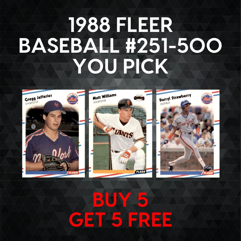 1988 Fleer Baseball #251-500 - YOU PICK - Complete Your Set - Image 1 of 1
