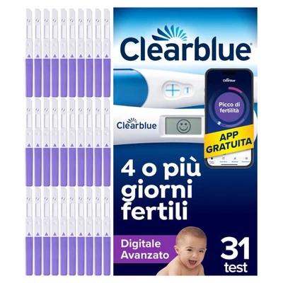 Clearblue 30 Test di Ovulazione Digitali Avanzati e 1 Test di Gravidanza Aumenta - Immagine 1 di 4