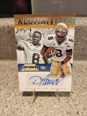 DEMARYIUS THOMAS 2015 CONTENDERS DRAFT PICKS #18 ALUMNI INK AUTO. GEORGIA TECH - Image 1 of 2