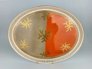 Herend Porcelain Chinoiserie Gold Fern Platter Tray Mandarin 3381 FUG 40cmx31cm - Picture 1 of 8