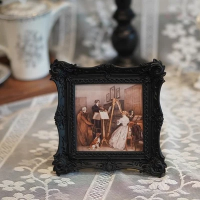 4X4 Black Vintage Picture Frames Ornate Picture Frames Gothic Picture Frame New - Image 1 of 4