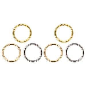 6 Pcs Key Ring Replacement Keychain Hardware Spring Keyrings Buckle - Picture 1 of 12