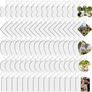 135 Stck. Sublimation Schlüsselanhänger Rohlinge Großpackung MDF Schlüsselanhänger doppelseitig Wärmeübertragung - Bild 1 von 12