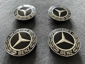 Mercedes Nabendeckel 75mm Nabenkappen Felgendeckel AMG Naben Deckel - Bild 1 von 9