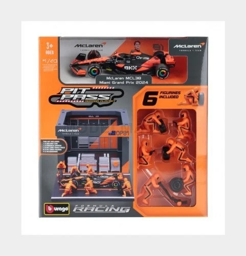 BURAGO 18-38451-P McLAREN - F1 MCL38 DIORAMA GARAGE PIT-STOP TEAM MCLAREN N 81 S - Immagine 1 di 1