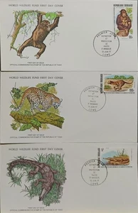 F-EX60747 TOGO WWF 1977 FDC SPECIAL PRINTING WILD LIFE CROCODILE MONKEY PANTHERA - Picture 1 of 1
