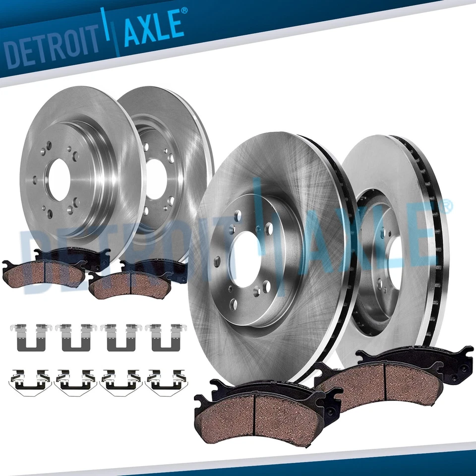 8pc Front Rear Disc Brake Rotors Ceramic Brake Pads for 2014 - 2020 Acura RLX - Изображение 1 из 4