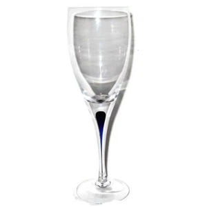 Orrefors INTERMEZZO BLUE White Wine Glass, 8" Tall Blue Stem - Picture 1 of 4