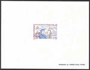 St. Pierre & Miquelon Sc584 Le Baron de L’Esperance, Map, Deluxe Proof - Picture 1 of 1