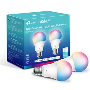 Kasa Smart Light Bulbs, Full Color Changing Dimmable Smart WiFi Bulbs Compatible - Picture 1 of 8