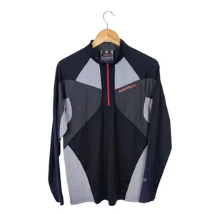 Top Montpic Para Hombres Negro Y Gris 1/4 Cremallera Capa Base Talla Mediana - Imagen 1 de 6