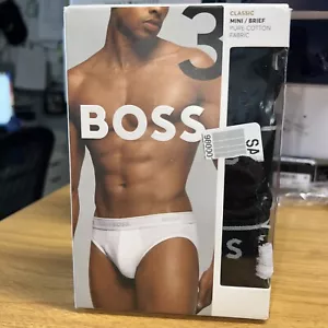 Hugo Boss Men's 3-Pk. Classic Briefs Briefs, Blk, Large (INT1) - Picture 1 of 3