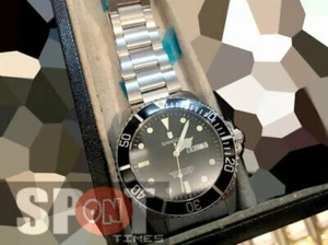 Sandoz 25 Jewels Black 100m Diving Automatic Men's Watch 90930D-77-242 - Picture 1 of 1