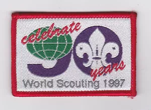 90th Years of World Scouting - SCOUTS OF AUSTRALIA 1907 - 1997 OFFICIAL PATCH - Picture 1 of 1