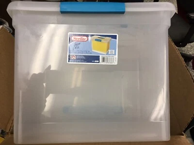 6 Sterilite Clear Large Letter Tote 18768606 15.25"L x 9.75"W x 11.5"H Nesting  - Image 1 of 4