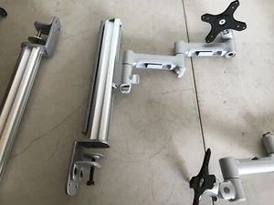 Adtec | Single Monitor Arm | Solid Aluminium | VESA 10 & 7.5 | 100 | 75 | Silver - Picture 1 of 7