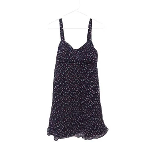 Vineyard Vines Womens Dress 4 100% Silk Sundress Navy Blue Red Polka Dot Tank - Picture 1 of 6
