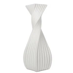 Large White Ceramic Flower Vase - 15.7 in Tall White Floor Vase for Decor Liv... - Picture 1 of 6