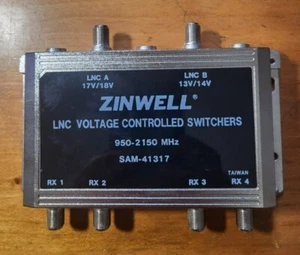 Zinwell Voltage Controlled Satellite Multi-Switch, 2 inputs, 4 outputs - Picture 1 of 2