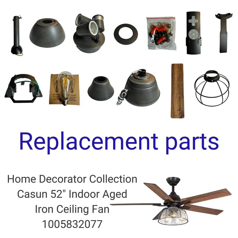 Ventilador de techo de hierro envejecido interior Casun 52" Home Decorator Collection 1005832077 Foto 1 de 1