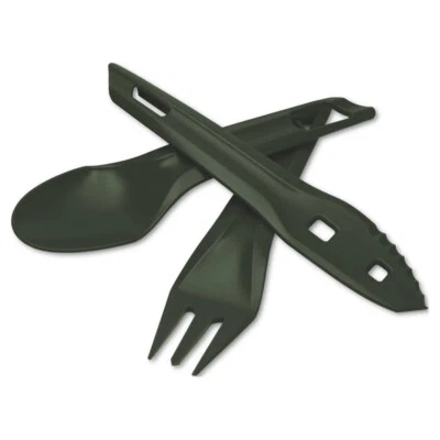 Wildo Ocy Chow Outdoor Cutlery Kit Spoon/Knife/Fork Camping Utensils Set Olive - image 1 of 2