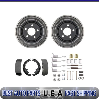 Tambores de freno traseros y zapatas de freno y kit de herrajes para Jeep Cherokee 1994-1999 Foto 1 de 4