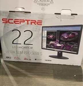 Sceptre E225W-19203R 22in. Ultra Thin 1080P LED Monitor - Metallic Black - Picture 1 of 9
