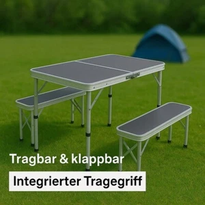 Ensemble de table de camping GREEN HILL table pliante banc aluminium pliable table valise - Photo 1/10
