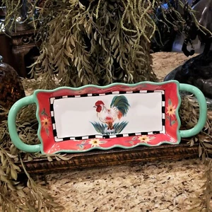 222 FIFTH Rooster Serving Tray - Picture 1 of 5