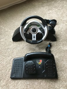 Mad Catz MC2 Racing Steering Wheel, Shifter and Pedals for XBox Original