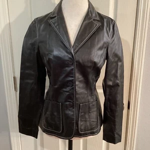 Women’s Vintage Michael Kors Leather Jacket Size 4 Great Condition! - Picture 1 of 9