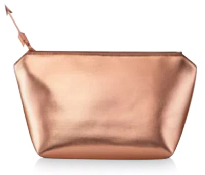 Bolsa de Maquillaje Cosmético Lancome Metálica Oro Rosa Nueva Sellada Foto 1 de 4