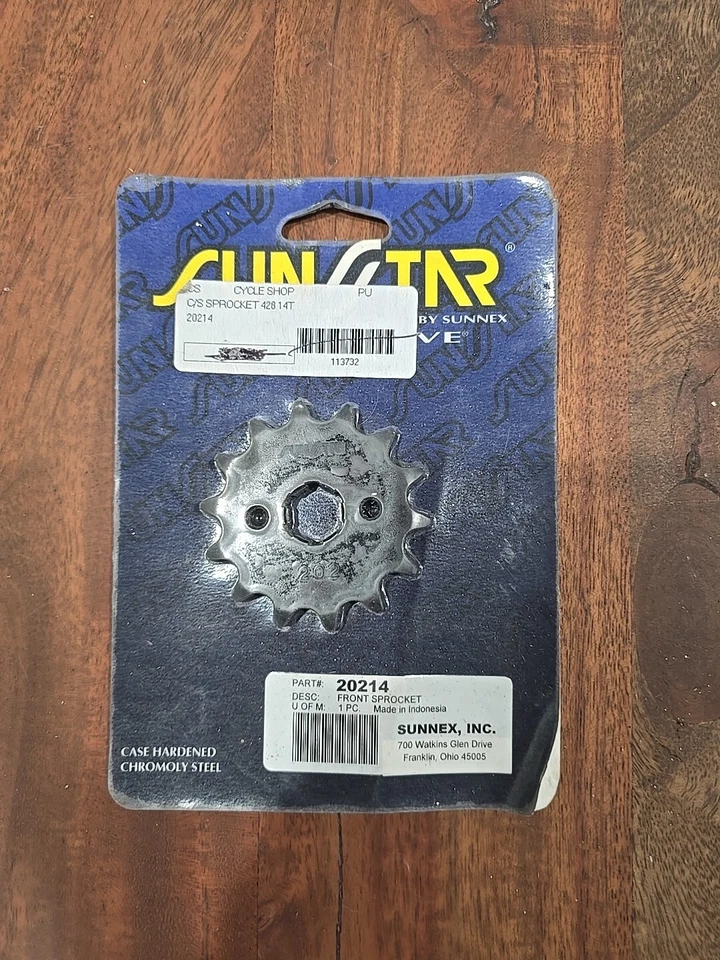 Roda dentada contraeixo Sunstar Powerdrive 428-14T para Honda - 20214 - Imagem 1 de 3