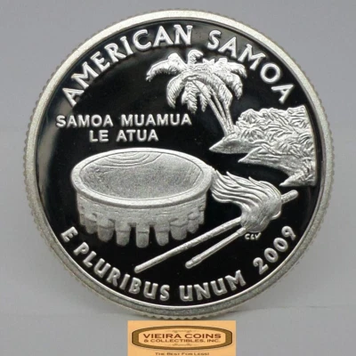 2009-S Silver Proof Quarter American Samoa - #C35380NQ - Image 1 of 2