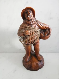 Figura vintage de pescador de 18 cm de altura ❤️ - Imagen 1 de 4