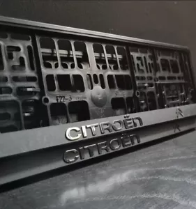 New X2 Citreon Number Plate Surrounds Holders Frames For Any Citreon chrome - Picture 1 of 4