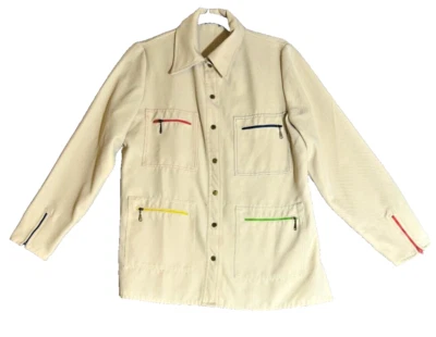 King James California - Chaqueta Camisa Mujer Años 70 - Cuello Punta Foto 1 de 4