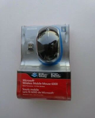 Microsoft Wireless Mobile Mouse 6000-Black For Windows & Mac(New Factory Sealed) - Image 1 of 4