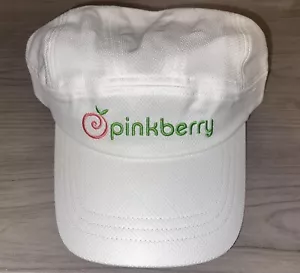 New Pinkberry Logo Employee Adjustable Hat White And Orange One Size - Picture 1 of 9