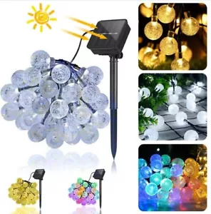 LED Solar Ball String Lights Fairy Patio Garden Party Outdoor Retro Lights - Picture 1 of 15