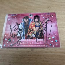 2013 BBM Kana Asuka & Ayako Hamada True Heart Woman's Pro Wrestling Card Auto