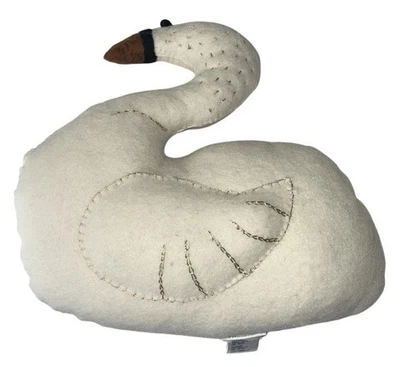 Almohada Anthropologie Lana Algodón Elegante Cisne Foto 1 de 4