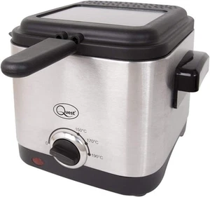 Quest 34250 1.5 Litre Stainless Steel Deep Fat Fryer / 130-190°C Adjustable - Picture 1 of 8